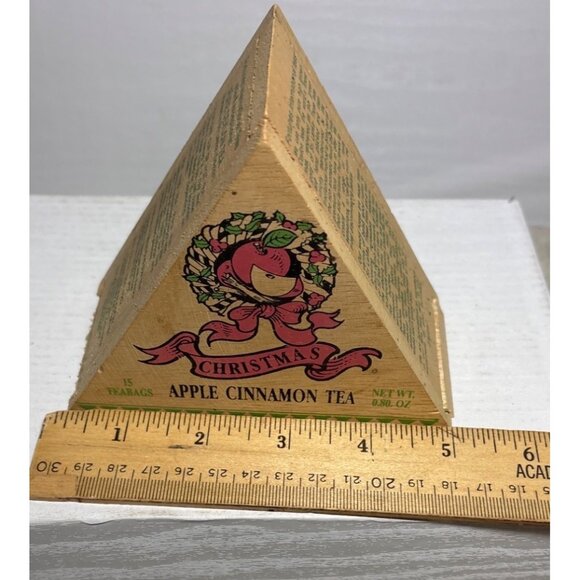 Furtunes International Tea Wooden Box Pyramid Christmas Apple Cinnamon BOX ONLY - Picture 8 of 8